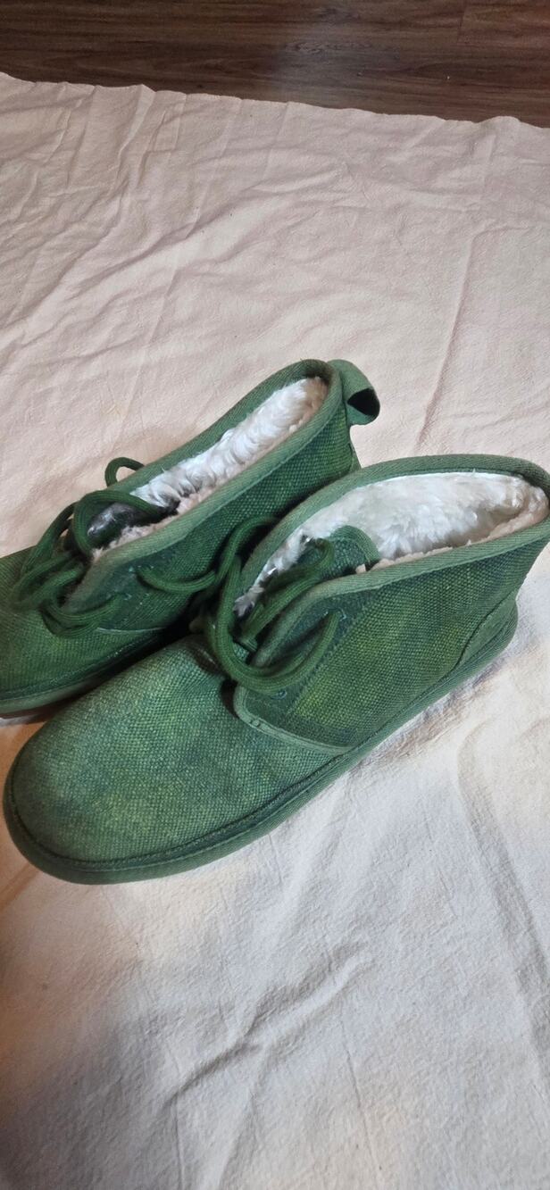 UGG Men's Neumel Natural Hemp Canvas Chukka Boots - Leaf Green - Size 11 NWOB